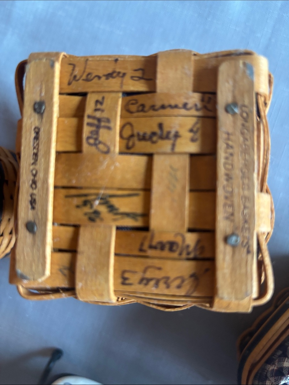 Longaberger JW Collection miniature baskets with liners and protectors. - Picture 2 of 3